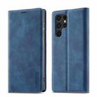For Samsung Galaxy S22 LC.IMEEKE Soft PU + TPU Magnetic Skin-friendly Feeling Leather Phone Case(Blue) - 1