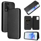 For ZTE Libero 5G II Carbon Fiber Texture Horizontal Flip Leather Phone Case(Black) - 1