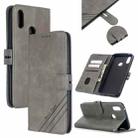 For OPPO Realme 3 Stitching Style 2-Color Cow Texture Horizontal Flip PU Leather Case with Holder & Card Slot & Lanyard(Gray) - 1