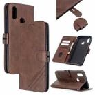 For OPPO Realme 3 Stitching Style 2-Color Cow Texture Horizontal Flip PU Leather Case with Holder & Card Slot & Lanyard(Brown) - 1