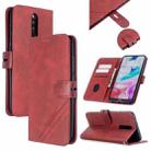 For Xiaomi Redmi 8 / 8A Stitching Style 2-Color Cow Texture Horizontal Flip PU Leather Case with Holder & Card Slot & Lanyard(Red) - 1