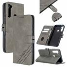 For Xiaomi Redmi Note 8T Stitching Style 2-Color Cow Texture Horizontal Flip PU Leather Case with Holder & Card Slot & Lanyard(Gray) - 1