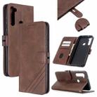 For Xiaomi Redmi Note 8T Stitching Style 2-Color Cow Texture Horizontal Flip PU Leather Case with Holder & Card Slot & Lanyard(Brown) - 1