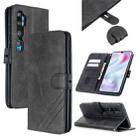 For Xiaomi CC9 Pro / Note 10 Pro Stitching Style 2-Color Cow Texture Horizontal Flip PU Leather Case with Holder & Card Slot & Lanyard(Black) - 1