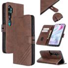 For Xiaomi CC9 Pro / Note 10 Pro Stitching Style 2-Color Cow Texture Horizontal Flip PU Leather Case with Holder & Card Slot & Lanyard(Brown) - 1