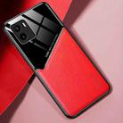 For vivo Y15s All-inclusive Leather + Organic Glass Phone Case(Red) - 1