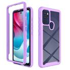 For Motorola Moto G60S Starry Sky Solid Color Series PC + TPU Phone Case(Purple) - 1