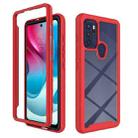 For Motorola Moto G60S Starry Sky Solid Color Series PC + TPU Phone Case(Red) - 1