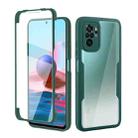 For Xiaomi Redmi Note 10 / Note 10s Acrylic + TPU 360 Degrees Full Coverage Shockproof Phone Case(Green) - 1