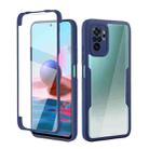 For Xiaomi Redmi Note 10 / Note 10s Acrylic + TPU 360 Degrees Full Coverage Shockproof Phone Case(Blue) - 1
