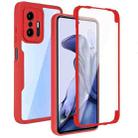 For Xiaomi Mi 11T / 11T Pro Acrylic + TPU 360 Degrees Full Coverage Shockproof Phone Case(Red) - 1