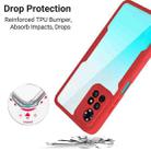 For Xiaomi Redmi Note 11 5G China Acrylic + TPU 360 Degrees Full Coverage Shockproof Phone Case(Red) - 4