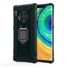 For Huawei Mate 30 Pro Carbon Fiber Protective Case with 360 Degree Rotating Ring Holder(Green) - 1