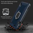 For iPhone X / XS Carbon Fiber Protective Case with 360 Degree Rotating Ring Holder(Blue) - 7