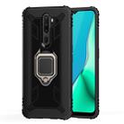 For OPPO A9 (2020) Carbon Fiber Protective Case with 360 Degree Rotating Ring Holder(Black) - 1