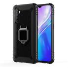 For OPPO Realme XT Carbon Fiber Protective Case with 360 Degree Rotating Ring Holder(Black) - 1