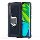 For Xiaomi Mi CC9 Pro / Note 10 / Note 10 Pro Carbon Fiber Protective Case with 360 Degree Rotating Ring Holder(Blue) - 1