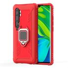 For Xiaomi Mi CC9 Pro / Note 10 / Note 10 Pro Carbon Fiber Protective Case with 360 Degree Rotating Ring Holder(Red) - 1