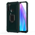 For Xiaomi Redmi Note 8T Carbon Fiber Protective Case with 360 Degree Rotating Ring Holder(Green) - 1