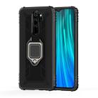 For Xiaomi Redmi Note 8 Pro Carbon Fiber Protective Case with 360 Degree Rotating Ring Holder(Black) - 1