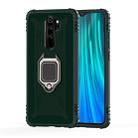 For Xiaomi Redmi Note 8 Pro Carbon Fiber Protective Case with 360 Degree Rotating Ring Holder(Green) - 1