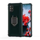 For Galaxy A71 Carbon Fiber Protective Case with 360 Degree Rotating Ring Holder(Green) - 1