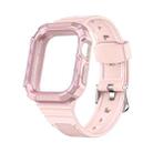 Two-color Integrated Watch Band For Apple Watch Series 7 41mm / 6&SE&5&4 40mm(Pink + Rose Pink Frame) - 1