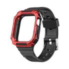 Two-color Integrated Watch Band For Apple Watch Series 7 41mm / 6&SE&5&4 40mm(Black + Red Frame) - 1