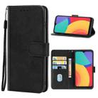 Leather Phone Case For Alcatel 3L 2021 / 1S 2021 / Vodafone Smart V12(Black) - 1