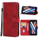 Leather Phone Case For Wiko Y52(Red) - 1