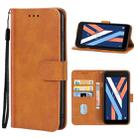 Leather Phone Case For Wiko Y52(Brown) - 1