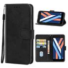 Leather Phone Case For Wiko Y52(Black) - 1