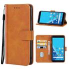 Leather Phone Case For Wiko Sunny 5 Lite(Brown) - 1