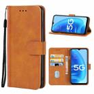 For OPPO A56 5G Leather Phone Case(Brown) - 1