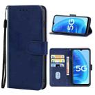 For OPPO A56 5G Leather Phone Case(Blue) - 1