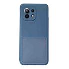 For Xiaomi Mi 11 Liquid Silicone Skin Feel Shockproof Phone Case with Card Slot(Blue) - 1