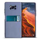 For Xiaomi Poco X3 / Poco X3 NFC Liquid Silicone Skin Feel Shockproof Phone Case with Card Slot(Lavender Grey) - 1
