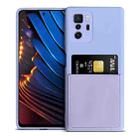 For Xiaomi Redmi Note 10 Pro 5G / Poco X3 GT Liquid Silicone Skin Feel Shockproof Phone Case with Card Slot(Light Purple) - 1