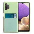 For Samsung Galaxy A32 5G Liquid Silicone Skin Feel Shockproof Phone Case with Card Slot(Green) - 1