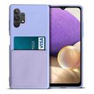 For Samsung Galaxy A32 5G Liquid Silicone Skin Feel Shockproof Phone Case with Card Slot(Light Purple) - 1