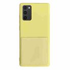 For Samsung Galaxy Note20 Liquid Silicone Skin Feel Shockproof Phone Case with Card Slot(Yellow) - 1
