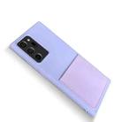 For Samsung Galaxy Note20 Ultra Liquid Silicone Skin Feel Shockproof Phone Case with Card Slot(Blue) - 2