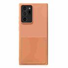For Samsung Galaxy Note20 Ultra Liquid Silicone Skin Feel Shockproof Phone Case with Card Slot(Orange) - 1