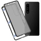 For Sony Xperia 1 III Anti-peeping Magnetic Double-sided Tempered Glass Phone Case(Black) - 1