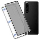 For Sony Xperia 1 III Anti-peeping Magnetic Double-sided Tempered Glass Phone Case(Silver) - 1
