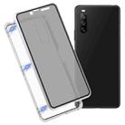For Sony Xperia 10 III Anti-peeping Magnetic Double-sided Tempered Glass Phone Case(Silver) - 1