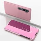 For Xiaomi Mi Note10 / Note 10 Pro Plated Mirror Horizontal Flip Leather Case with Holder(Rose Gold) - 1