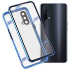 For OnePlus Nord CE 5G Full Cover Magnetic Metal Tempered Glass Phone Case(Blue) - 1