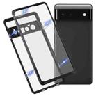 For Google Pixel 6 HD Magnetic Metal Tempered Glass Phone Case(Black) - 1