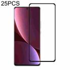 25 PCS 9H HD 3D Curved Edge Tempered Glass Film For Xiaomi 12 Pro(Black) - 1